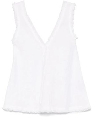 P.A.R.O.S.H. Linen Top - White