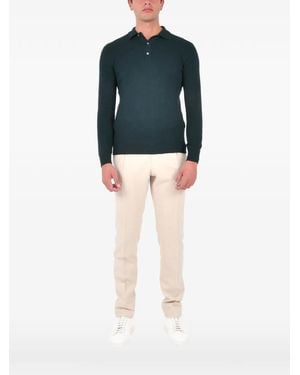 Franzese Collection Ribbed Polo Shirt - Black