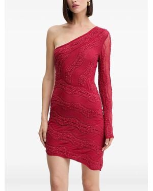 Charo Ruiz One-Shoulder Textured Mini Dress
