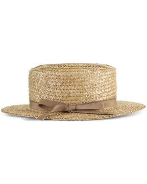 Fabiana Filippi Ribbon Hat - Natural