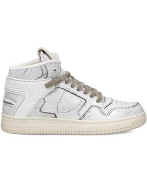 Philippe Model Textured Padded Trainers - White