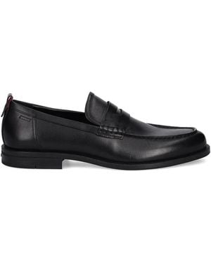 HUGO Band-Detail Loafers - Black