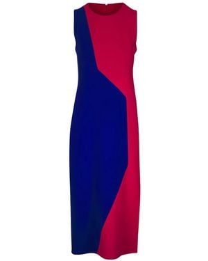Akris Colour-Block Maxi Dress - Red