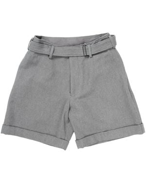 Yohji Yamamoto Shorts mit Gürtel - Grau