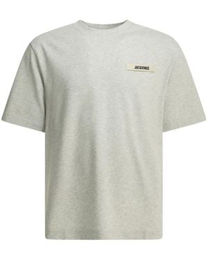 Jacquemus Logo-Patch Cotton T-Shirt - White