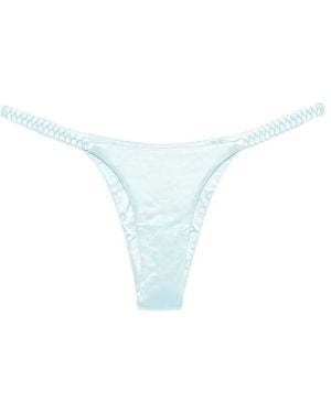 Isa Boulder Slip Bikini Con Dettaglio Intrecciato - Blu