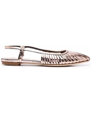 Roberto Del Carlo Mules Con Effetto Metallizzato - Rosa
