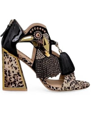 Kat Maconie Embellished Tassel Sandals - Black