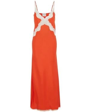 forte_forte Lace-Trim Sleeveless Maxi Dress - White