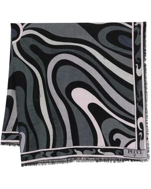 PUCCI Sciarpa Con Frange - Nero