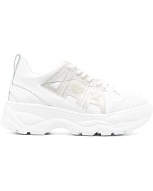 Chiara Ferragni Eye Fly Leather Sneakers - White
