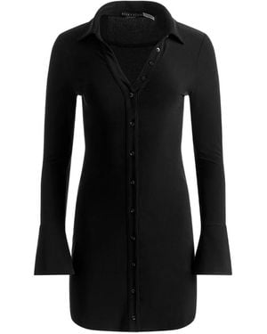 Alice + Olivia Robe-Chemise Freya À Coupe Courte - Black