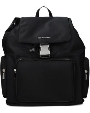 Michael Kors Logo-Strap Buckle-Buckle Backpack - Black