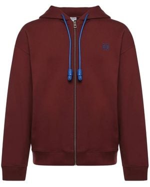 Loewe Hoodie mit Anagram-Stickerei - Rot