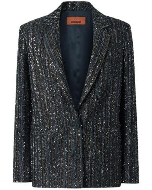 Missoni Chaqueta A Rayas Con Lentejuelas - Negro