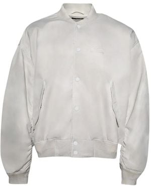 Balenciaga Balloon-sleeve Snap-fit Bomber Jacket - グレー
