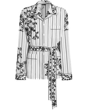 Dolce & Gabbana Vanity Morgenmantel Mit Stickerei - Weiß