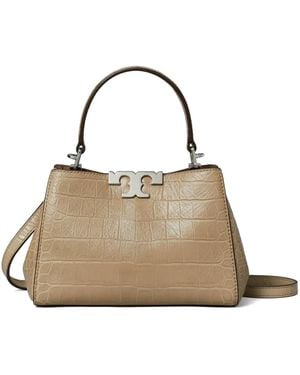 Tory Burch Eleanor Mini-Tas Met Krokodillen-Reliëf - Naturel