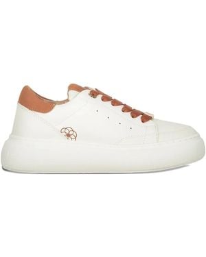 Acbc Sneakers Con Stampa Floreale - Bianco