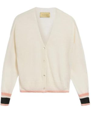 Momoní Cárdigan Con Hombros Caídos - Blanco