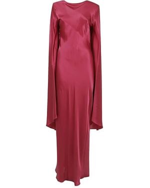 CRI.DA Robe Longue Tunisi À Design Drapé - Red