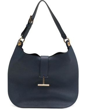 Tom Ford Tara T-Bar Leren Schoudertas - Blauw
