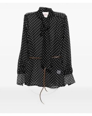 CRI.DA Polka-Dot Blouse - Black