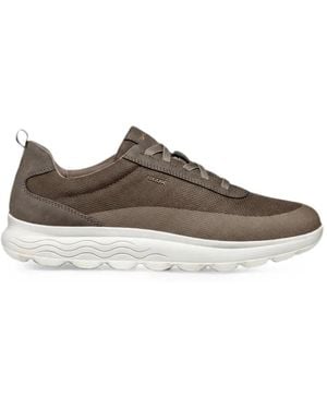 Geox Spherica Panelled Trainers - Brown