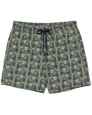 Fiorio Milano Floral-Print Swim Shorts - Green