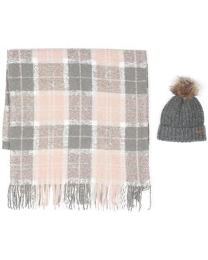 Barbour Set De Bufanda Y Gorro Saltburn - Blanco