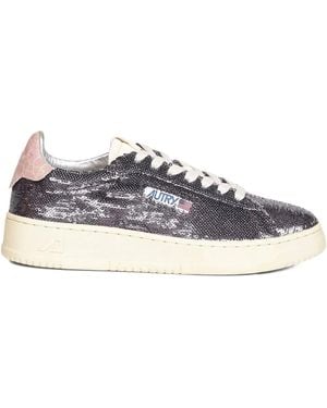 Autry Sequin-embellished sneakers - Gris