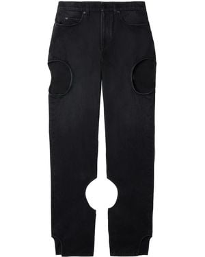 Off-White c/o Virgil Abloh Meteor Cut-out Straight-leg Jeans - Blue