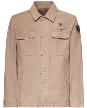 Blauer Goodale Logo-Patch Jacket - Natural