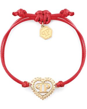 Philipp Plein Rocked Heart Bracelet - Red