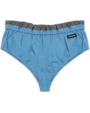 Miu Miu Shorts Con Applicazione - Blu