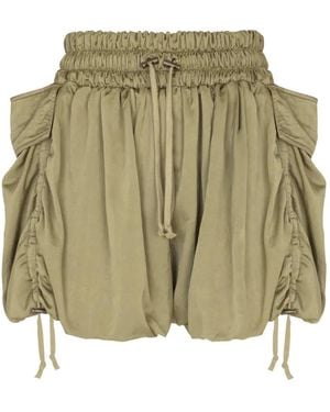 Balmain Drawstring-Fastening Cargo Shorts - Green