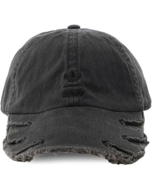 adidas Distressed-Effect Logo Baseball Cap - Black