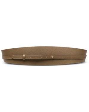 Niu Leather Double-Strap Belt - White