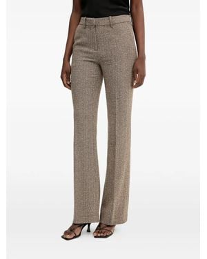 ERMANNO FIRENZE Herringbone Trousers - Natural