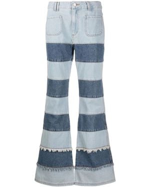 ANDERSSON BELL Mahina Patchwork-Stripe Jeans - Blue
