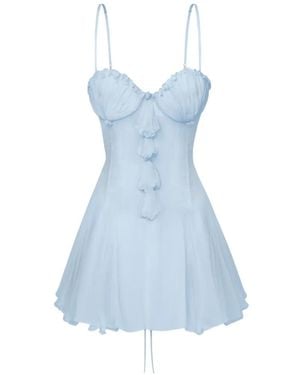 Stolen Stores Ruffled Shell Dress - Blue