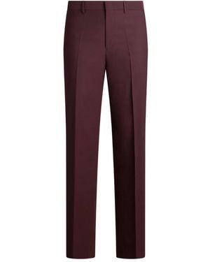 Etro Wool Tailored Trousers - Purple