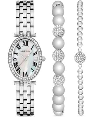 Anne Klein Classic Crystal 22Mm Watch - White