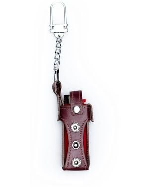 FeliceOrt Stud-Embellished Leather Lighter Case - Red