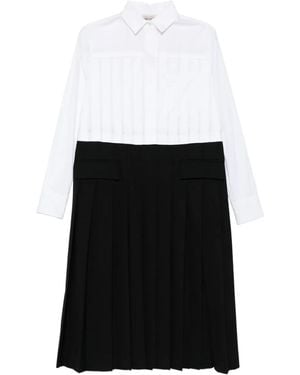Semicouture プリーツ ドレス - ブラック