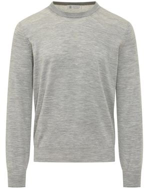 Brunello Cucinelli Round-Neck Jumper - Grey