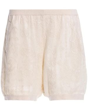 Agua Bendita Maury Embroidered Shorts - Natural