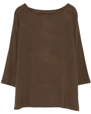 Majestic Filatures Boat-Neck T-Shirt - Brown
