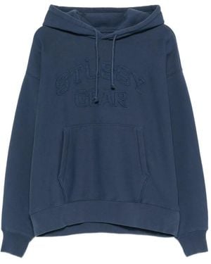 Stussy Sudadera Con Capucha Y Logo Gear - Azul