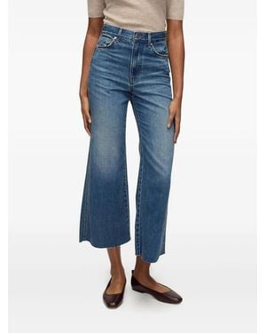 Veronica Beard Taylor Frayed-Hem Jeans - Blue